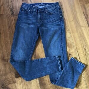 7 For All Mankind Gwenevere Skinny Mid Rise Jeans Size 28